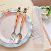 Cute Capybara Stainless Steel Fork & Spoon Set with Case – Kids Lunch Cutlery