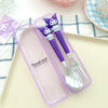 Sanrio Character Fork & Spoon Set with Case – Cute Travel Cutlery for Kids & Adults