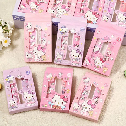 Hello Kitty Pink Gift Hamper for Girls | 8-Piece Kawaii Gift Set with Tote Bag, Cosmetic Pouch, Neck Pillow, Hair Band, Cup & More