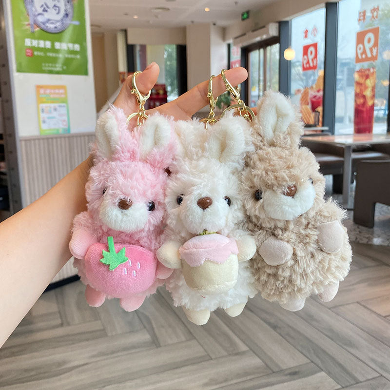 Kawaii Plush Bunny Keychain | Soft Cute Rabbit Bag Charm