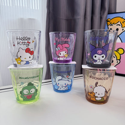 Sanrio Kawaii Cartoon ABS Plastic Cup (Single Piece) – Hello Kitty, Kuromi, My Melody, Cinnamoroll, Pochacco, Hangyodon | Cute Transparent Drink Cup