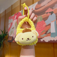Sanrio Kawaii Plush Coin Purse Cum Keychain – My Melody, Kuromi, Cinnamoroll & Pompompurin Mini Bag