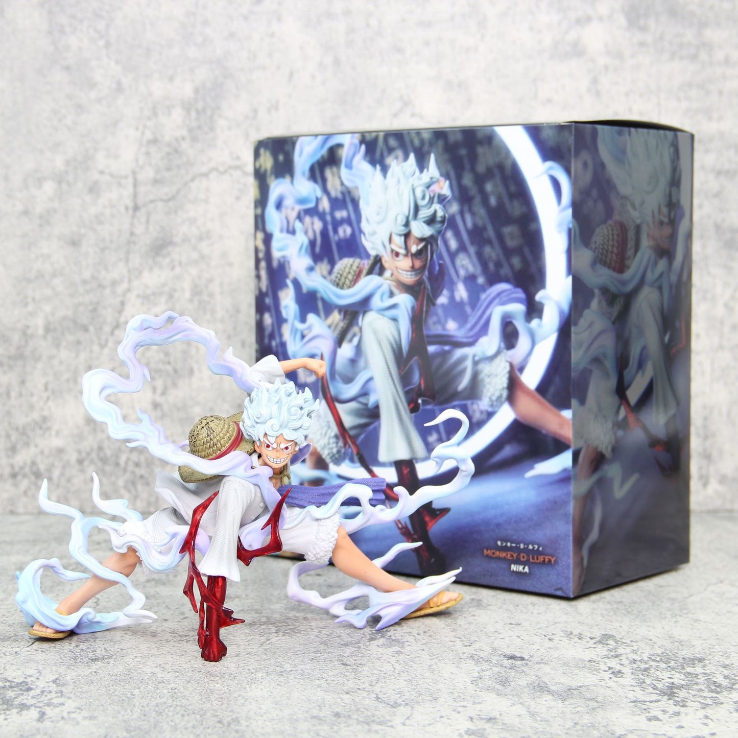 Monkey D. Luffy Gear 5 Nika Action Figure – 17 cm One Piece Anime Collectible Statue with Box | Luffy Anime Figurine for Desk, Shelf & Otaku Collection