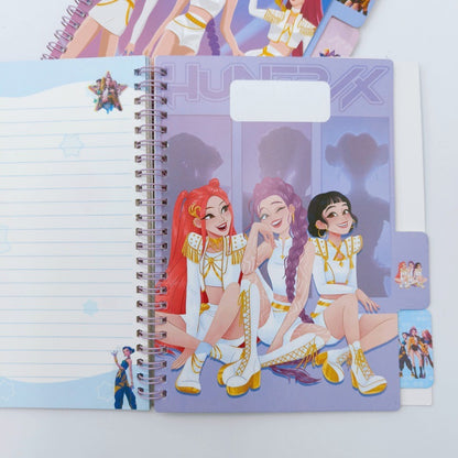 K-Pop Demon Hunter Spiral Diary | Anime Style K-Pop Girls Notebook with Tabs | Cute Korean Aesthetic Journal for School, College & Gifting