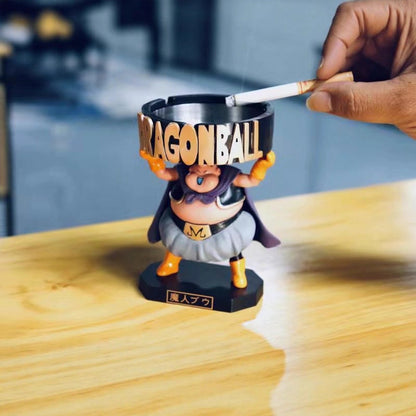 Dragon Ball Z Majin Buu (Fat Buu) Standing Ashtray with Storage Box – Anime Collectible Ash Tray Figure | DBZ Smoking Accessory | Cartoon Resin Desk Decor