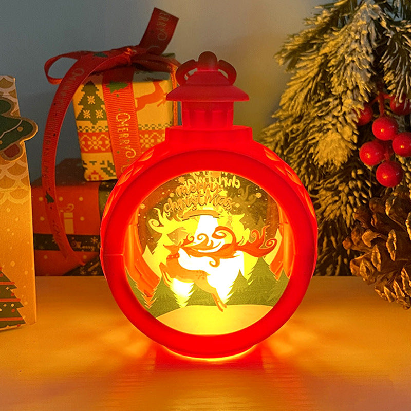Christmas Theme LED Round Decoration Lamp – Festive Hanging Night Light for Home, Party & Holiday Decor