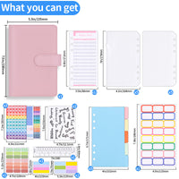 Kawaii Budget Binder Diary with Zipper Cash Envelopes – Money Saving Planner, Expense Tracker, A6 Refillable Binder for Budgeting & Finance Management