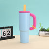 Kawaii Pastel Large Handle Straw Tumbler Cup (Single Piece)