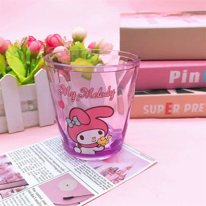 Sanrio Kawaii Cartoon ABS Plastic Cup (Single Piece) – Hello Kitty, Kuromi, My Melody, Cinnamoroll, Pochacco, Hangyodon | Cute Transparent Drink Cup