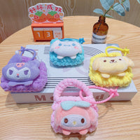 Sanrio Kawaii Plush Coin Purse Cum Keychain – My Melody, Kuromi, Cinnamoroll & Pompompurin Mini Bag