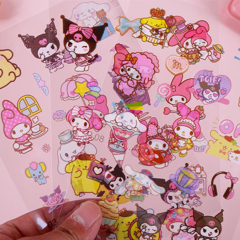 ✨ Sanrio Kawaii Sticker Box Set – Cute Character Collection  (set of 2)✨