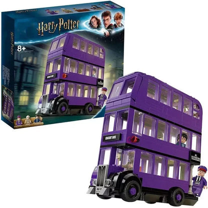 Harry Potter Knight Bus Building Block Set – Purple Triple Decker Magic Bus Toy | DIY Brick Model Kit for Kids & Collectors (8+ Age)