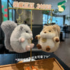 Kawaii Squirrel Plush Keychain | Cute Fluffy Animal Keyring for Bags & Accessories