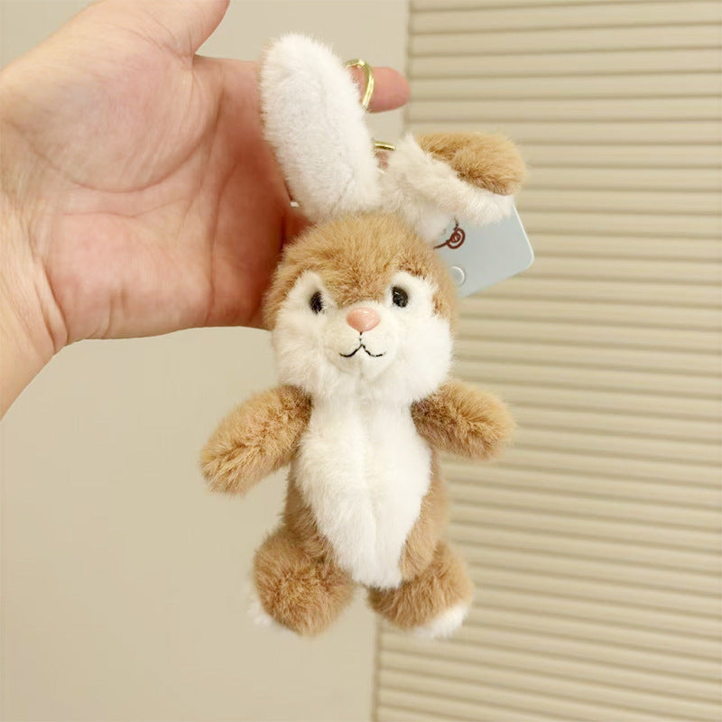 Kawaii Plush Bunny Keychain – Soft Cute Rabbit Keyring Charm (Single Piece)