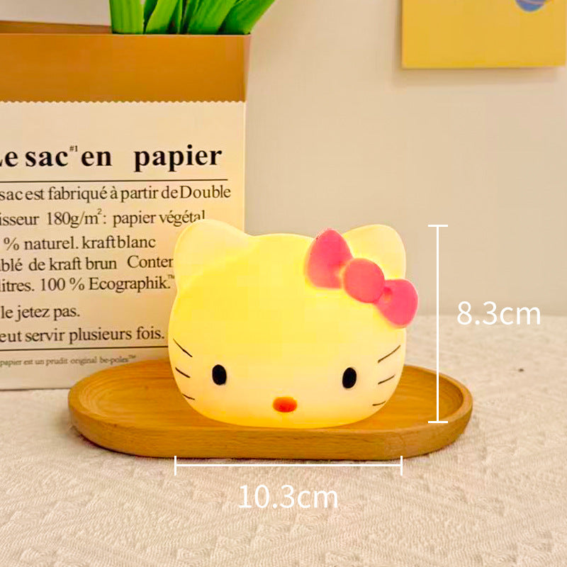 Cute Hello Kitty Vinyl LED Night Lamp – Button Operated Mini Bedside Light