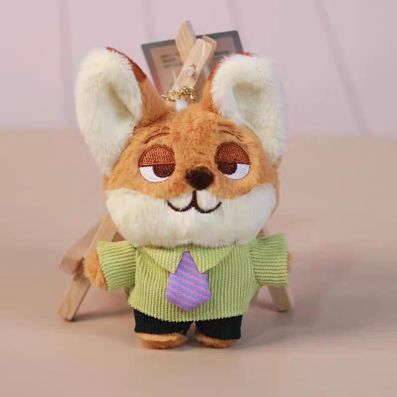 Disney Zootopia Plush Keychain – Nick Wilde & Judy Hopps Soft Toy Bag Charm | Cute Cartoon Keyring for Kids & Gifts