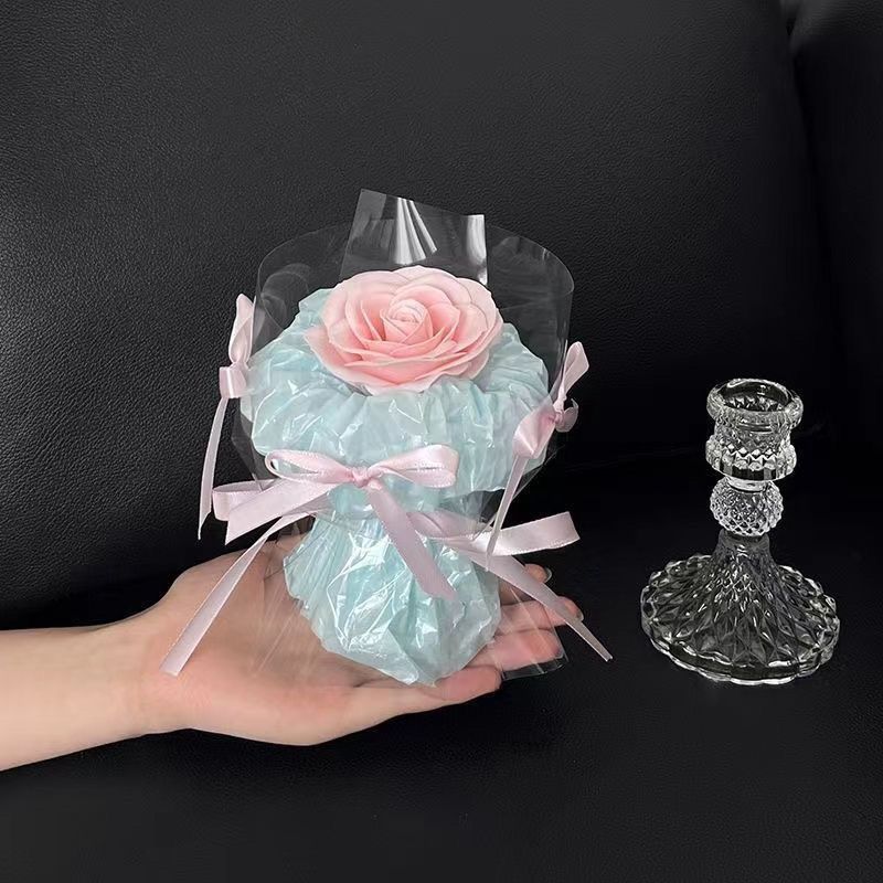 Single Rose Flower Bouquet – Elegant Artificial Rose Gift with Decorative Wrapping & Ribbon | Romantic Birthday, Anniversary, Valentine’s Day Gift