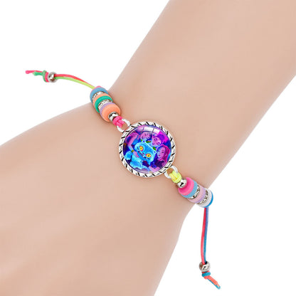 K-Pop Anime  Bracelet  Character Charms | Adjustable Multicolor String Bracelet for Girls, Kids & Teens | Cute Korean Style Jewelry Gift