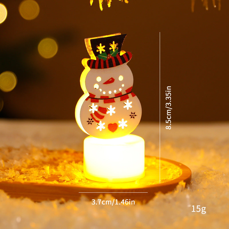 Christmas Theme LED Mini Candle Set (Pack of 5) – Santa, Snowman, Tree, Bell & Bear Décor Lights