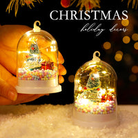 Acrylic Christmas Theme Decoration Lamp – LED Snow Globe Night Light (8×8×11 cm)