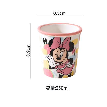 Disney Mickey Mouse, Minnie Mouse, Daisy Duck & Donald Duck Ceramic Coffee Mug Set of 4 – 250ml Cute Cartoon Cups
