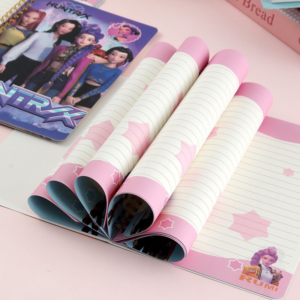 K-Pop Demon Hunters Spiral Diary (Single Piece) | Anime K-Pop Girl A5 Notebook | Cute Cartoon Journal for School, College & Gifting