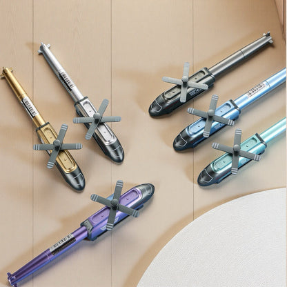 Helicopter Gun Pen with LED Light | Premium Metal Tactical Pen | Creative Stationery Gift for Kids & Adults