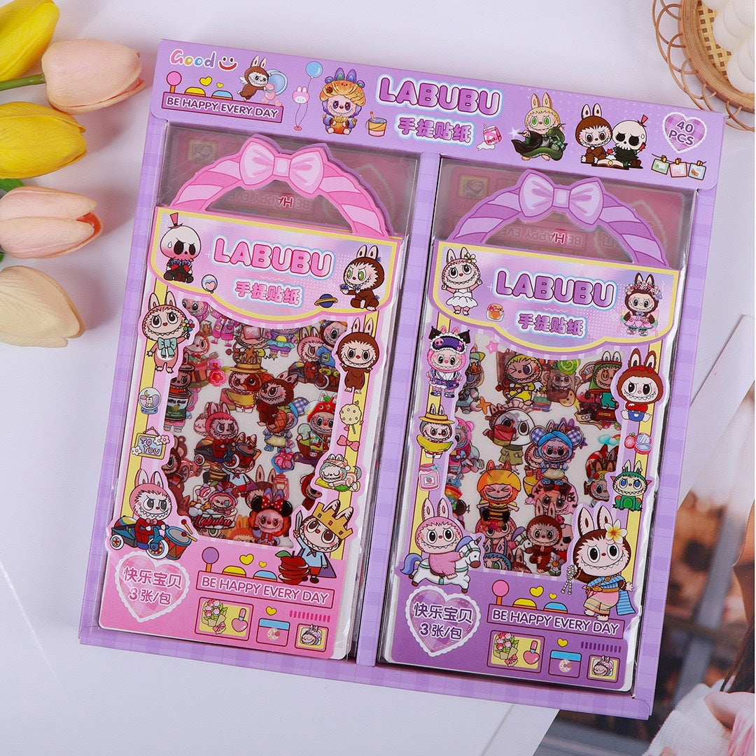 🌸 Labubu Kawaii Sticker Box -(set of 2)🌸