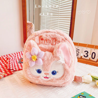 Kawaii Bunny Plush Cosmetic Pouch – Cute Pink Rabbit Makeup Bag | Soft Anime Storage Pouch for Girls