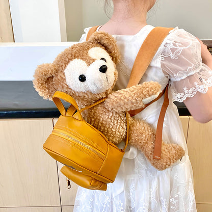 Kawaii Plush Bear Backpack – Cute Teddy Mini Backpack Purse for Girls | Soft Cartoon Plush Bag | Aesthetic Harajuku Style Backpack