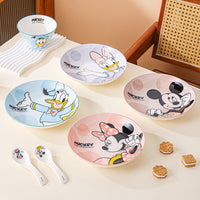Disney Mickey Mouse & Friends Cartoon Printed Snack Plate – Kids Plastic Dinner Plate | Cute Minnie Mouse, Donald Duck, Daisy Plate | Single Piece Kawaii Tableware