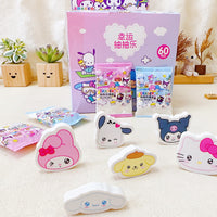 Kawaii Character Blind Pouch Eraser Set – pack of 5