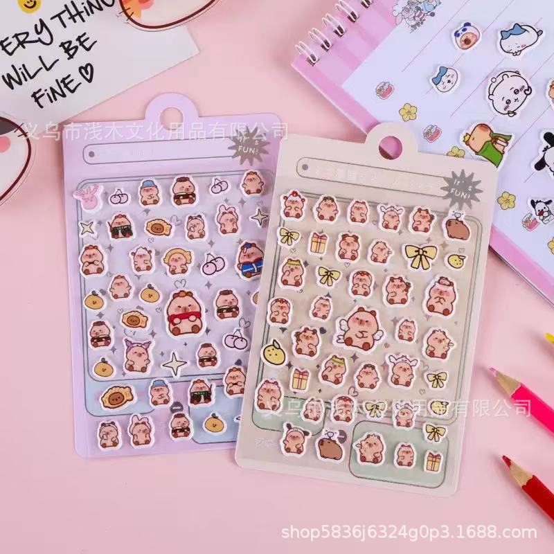 Kawaii Cute Cartoon Sticker Pack – Set of 12 Random Mini Sticker Sheets | Aesthetic Journaling, Scrapbooking & Laptop Stickers