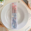 Labubu Travel Portable Cutlery Set | Cute Cartoon Spoon & Fork with Case