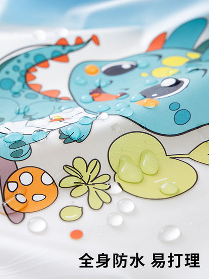 Kids Waterproof Feeding Bib with Sleeves – Cute Cartoon Rabbit & Dinosaur Long Sleeve Baby Apron | Mess-Free Eating & Painting Smock for Toddlers
