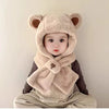 Kawaii Baby Winter Hooded Scarf – Ultra Soft Animal Ear Kids Cap with Neck Warmer