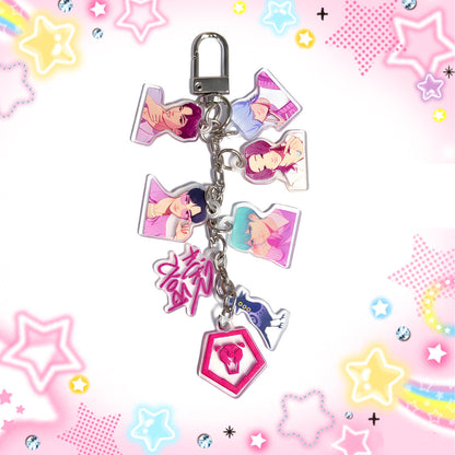 KPOP Demon Hunters Acrylic Keychain – Cute Anime Charm Keyring for Bags, Backpacks & Accessories (Random Design)