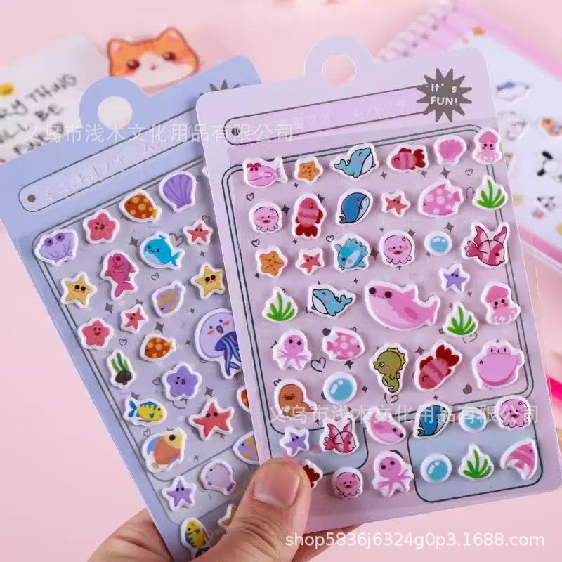 Kawaii Cute Cartoon Sticker Pack – Set of 12 Random Mini Sticker Sheets | Aesthetic Journaling, Scrapbooking & Laptop Stickers