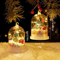 Acrylic Christmas Theme Decoration Lamp – LED Snow Globe Night Light (8×8×11 cm)