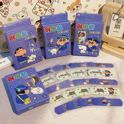 Shinchan Cartoon Printed Bandages (Pack of 20) – Cute Waterproof Adhesive Bandaids for Kids & Adults | Individually Wrapped Kawaii First Aid Strips