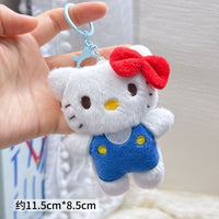 Cute Hello Kitty Plush Keychain | Kawaii Soft Toy Bag Charm | 11.5 cm Mini Plush Keyring for Girls & Kids