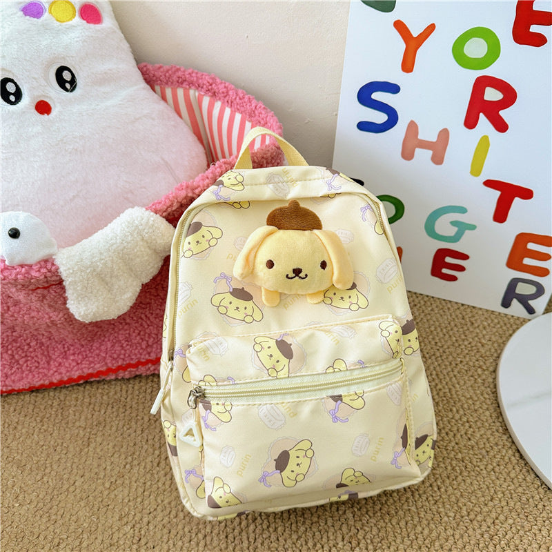 Kawaii Sanrio Mini Backpack with Plush Character – Cute Kids & Girls Shoulder School Bag
