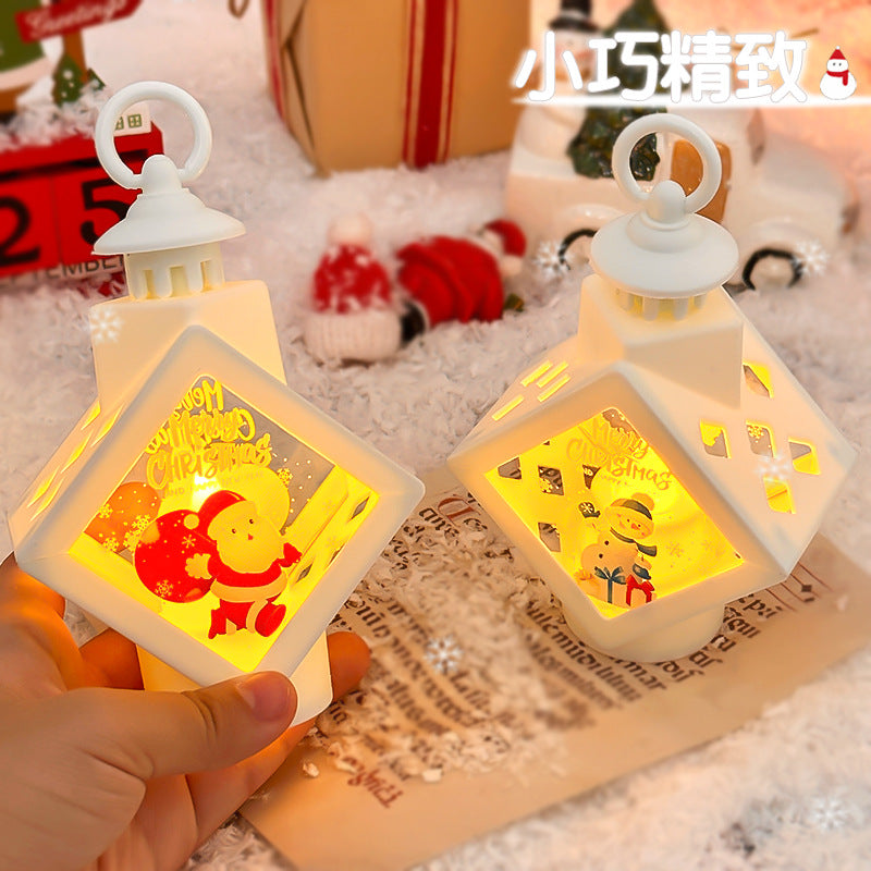 LED Christmas Theme Decorative Lantern – Warm White Festive Glow Lamp for Home Décor