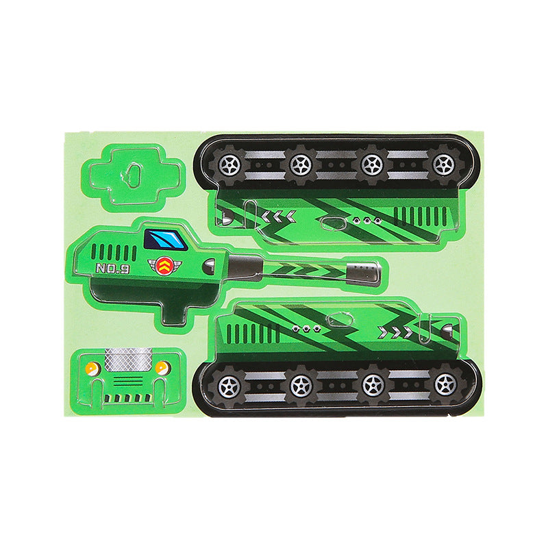 DIY 3D Vehicle Puzzle Cards for Kids (Pack of 3) – No Glue Assembly Toy Set | Airplane, Helicopter, Tank, Ship & Military Vehicle Models | Educational STEM Construction Toy
