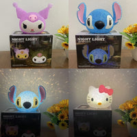 Kawaii Cartoon Character Night Light – Hello Kitty, Kuromi & Stitch LED Lamp for Kids Bedroom, Bedside & Home Decor