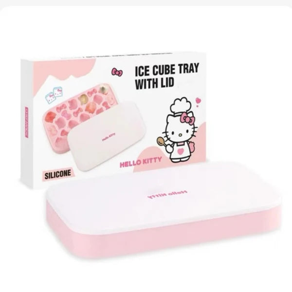 Hello Kitty Silicone Ice Cube Tray Mold – Cute Bow & Kitty Shape Ice Maker for Home, Drinks, Kitchen & Party Use