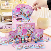 Labubu Cute Stationery Hamper Box | Premium Gift Set with Keyring, Blind Eraser & Stationery Kit | Aesthetic Return Gift for Kids & Girls