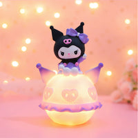 Cute Kuromi & My Melody LED Planet Night Lamp – Kawaii Cartoon Decorative Table Light for Bedroom, Kids Room & Gifting
