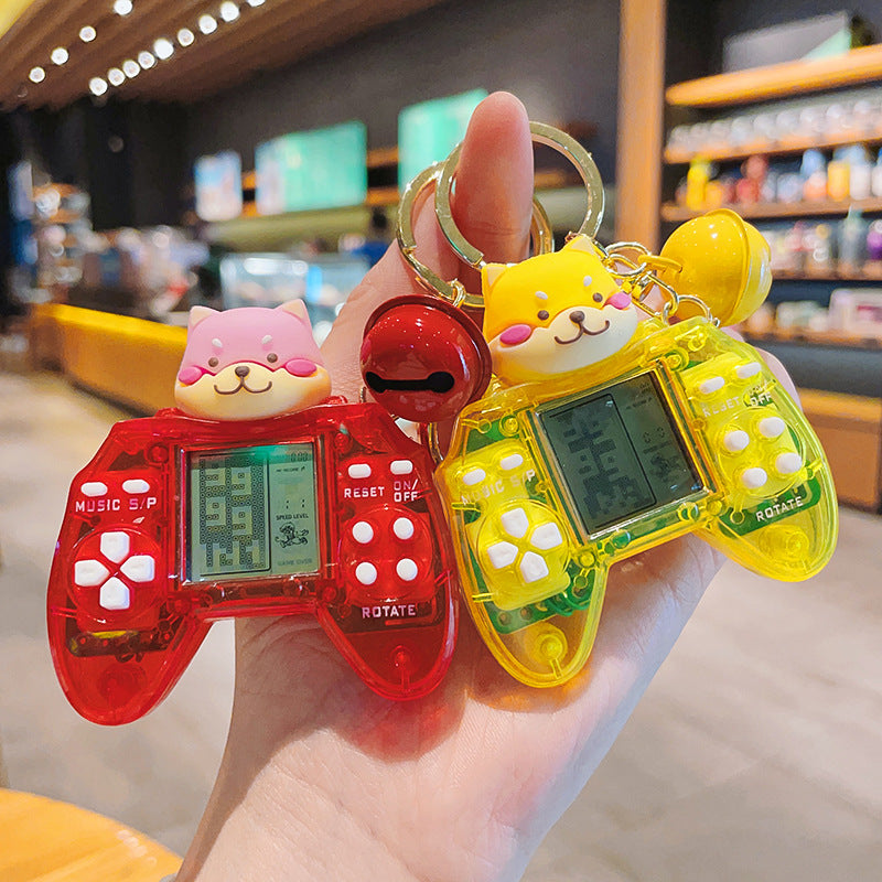 Kawaii Game Console Keychain with Mini LCD Screen – Cute Retro Handheld Gaming Keyring Toy (Random Colors)