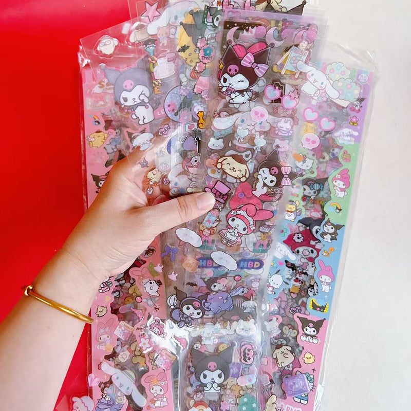 Sanrio Characters Kawaii Sticker Pack – Kuromi, My Melody, Hello Kitty & Friends